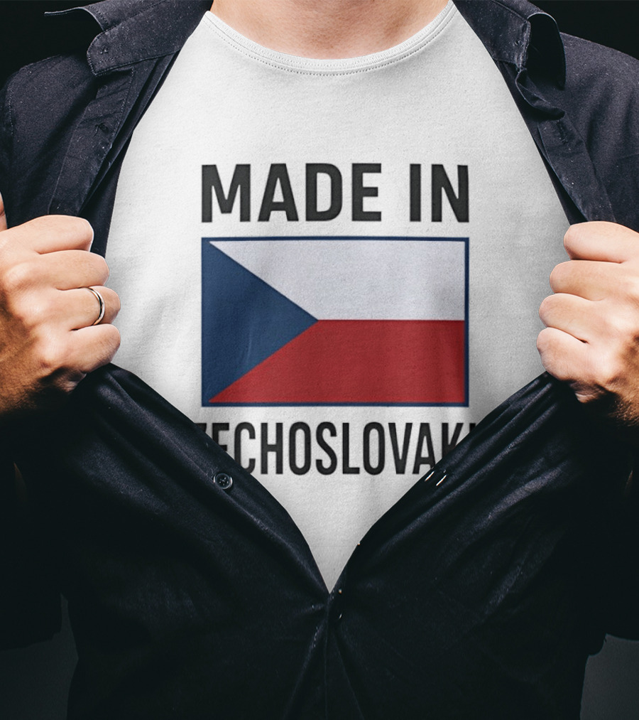 Made In Czechoslovakia Czechia Flag Heritage T-Shirt