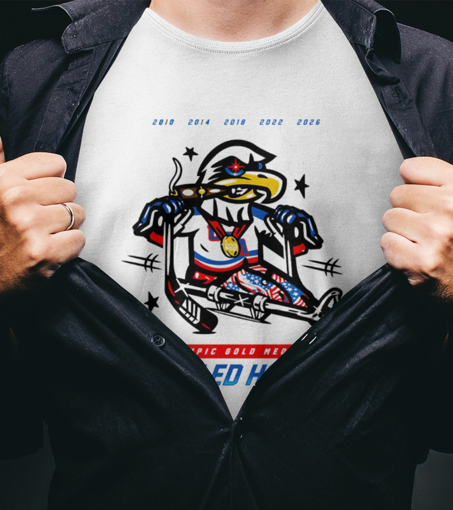 USA Sled Hockey Paralympic Gold Medalists 2010 2014 2018 2022 2026 T-Shirt