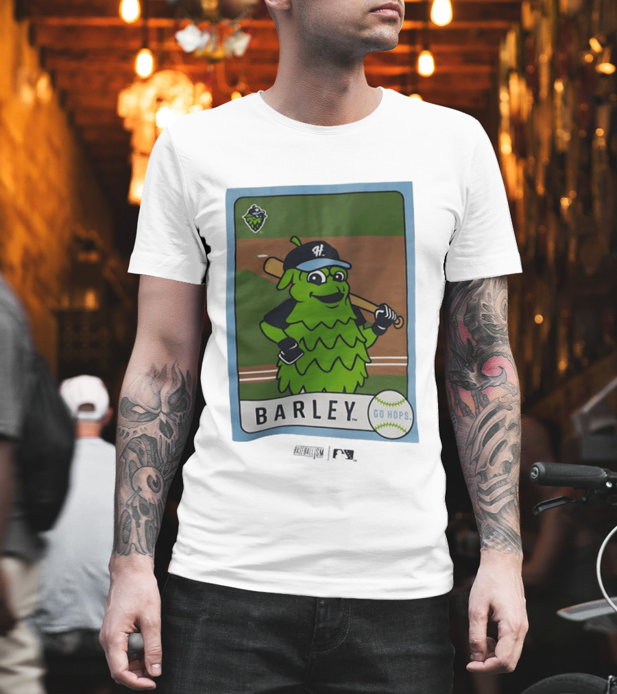 Hillsboro Hops Barley Go Hops Baseball T-Shirt