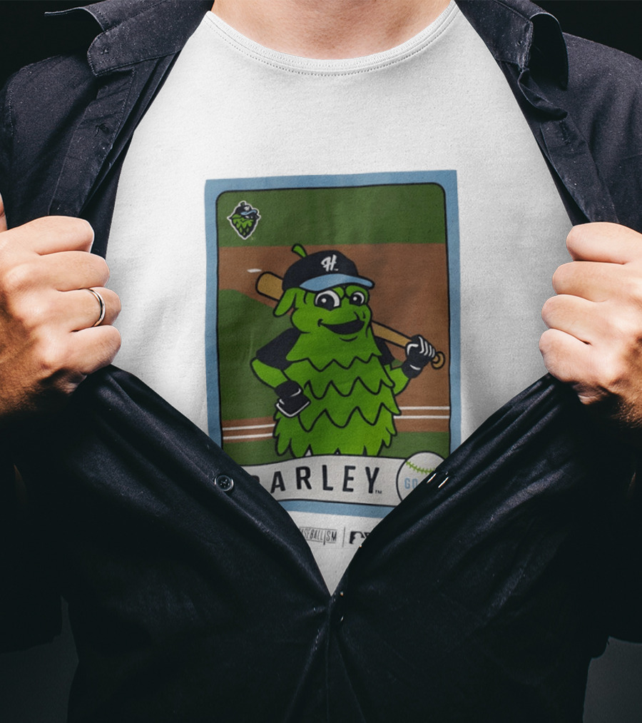 Hillsboro Hops Barley Go Hops Baseball T-Shirt