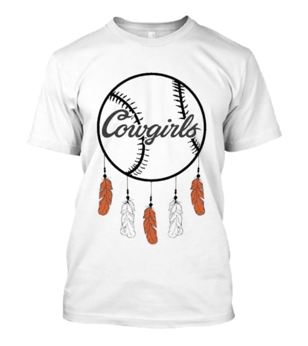 OSU Cowgirls Softball Baseball Dreamcatcher Feathers N7 T-Shirt