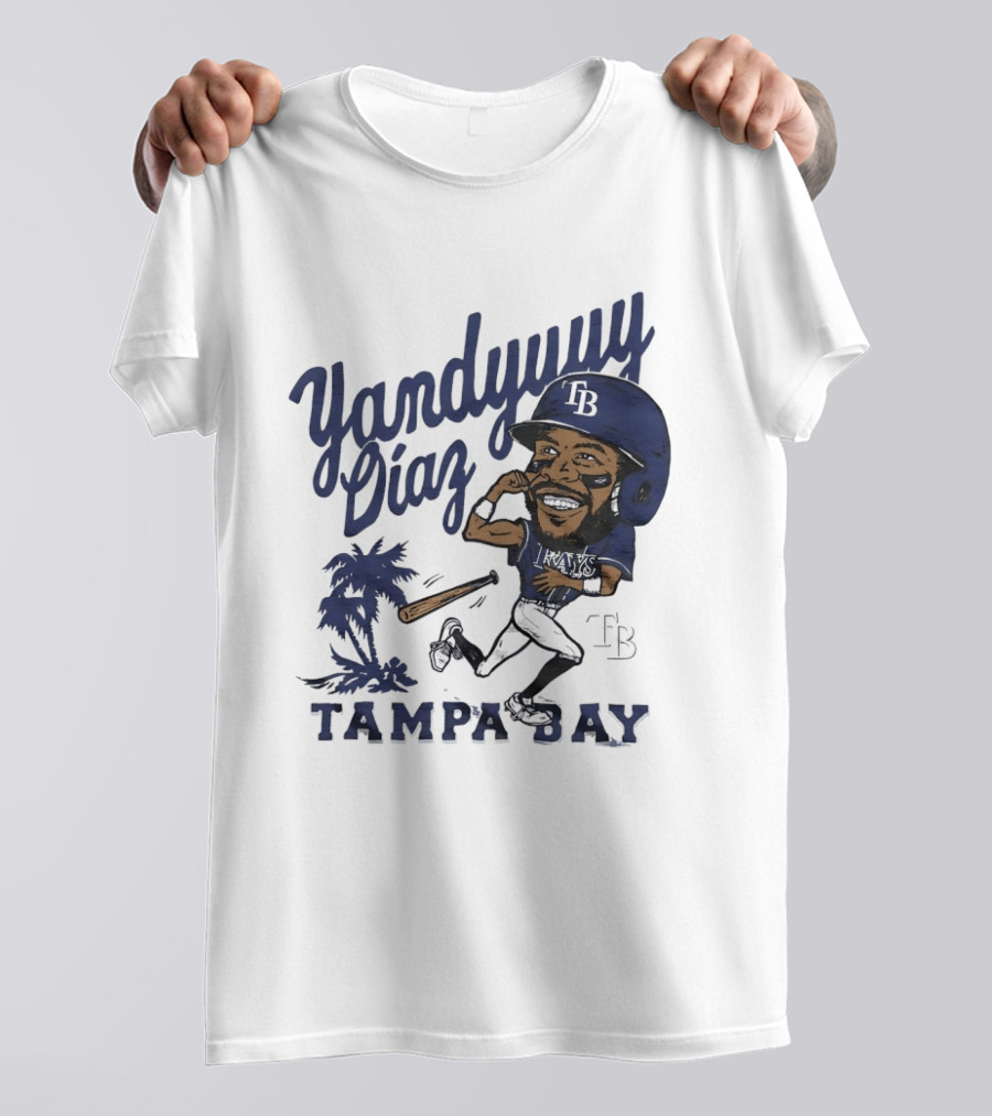 Yandy Diaz Tampa Bay Rays Yandyuuuu MLB Baseball Caricature T-Shirt