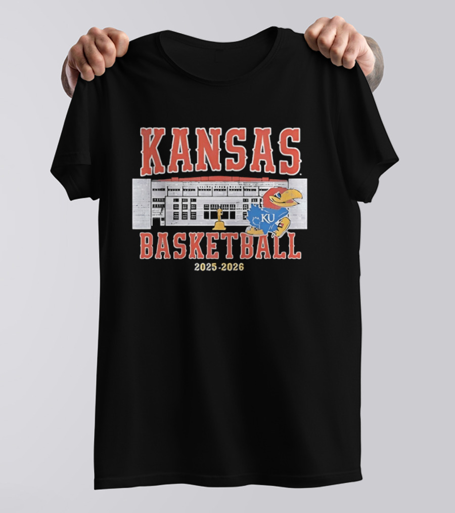 Kansas Jayhawks Basketball 2025 2026 Allen Fieldhouse KU T-Shirt
