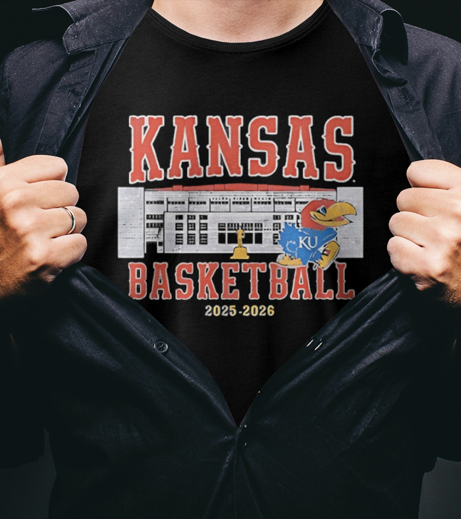 Kansas Jayhawks Basketball 2025 2026 Allen Fieldhouse KU T-Shirt