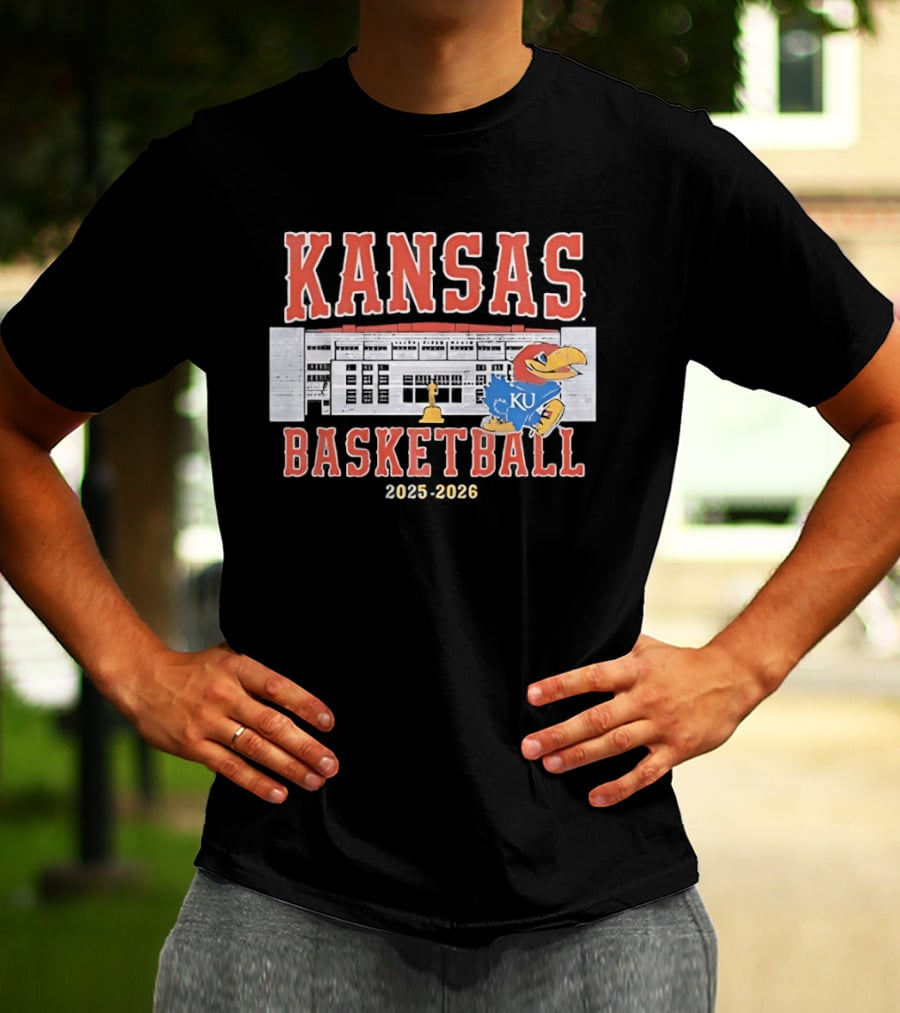 Kansas Jayhawks Basketball 2025 2026 Allen Fieldhouse KU T-Shirt