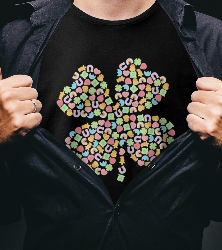 Lucky Charms Four Leaf Clover Candy St Patricks Day 2026 T-Shirt