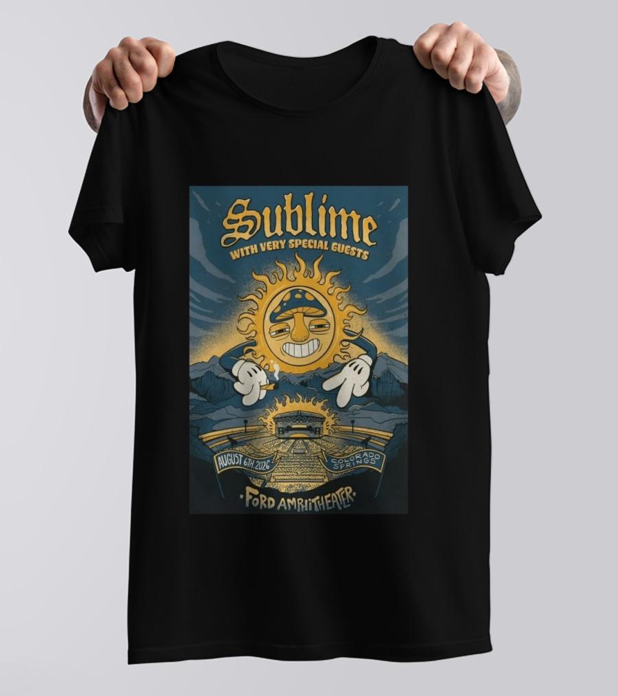 Sublime With Very Special Guests August 6 2026 Ford Amphitheater Colorado Springs T-Shirt