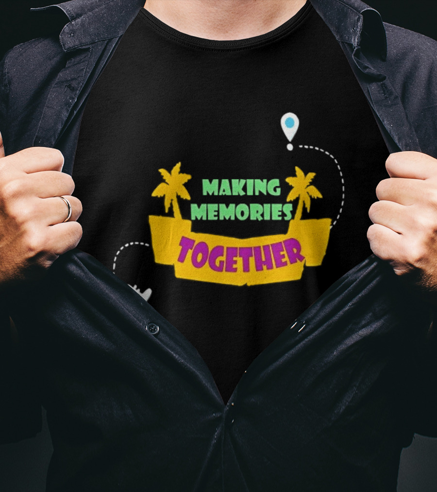 Making Memories Together Tropical Adventure With Plane And Palm Trees T-Shirt