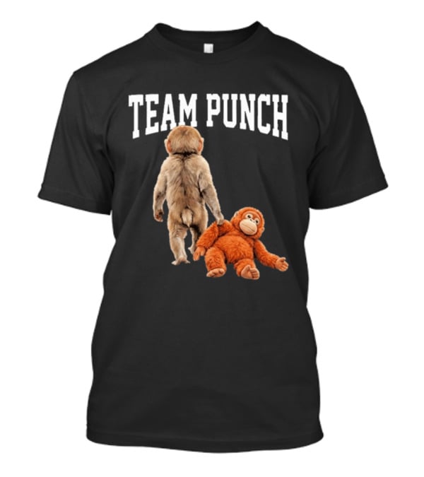 Team Punch Viral Monkey Stuffed Toy Fun T-Shirt