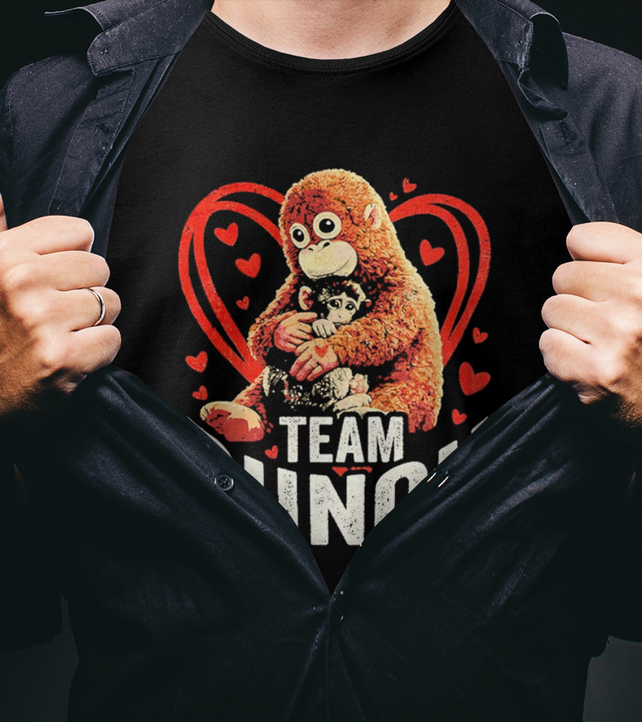Team Punch Monkey Heart Loving Hug T-Shirt