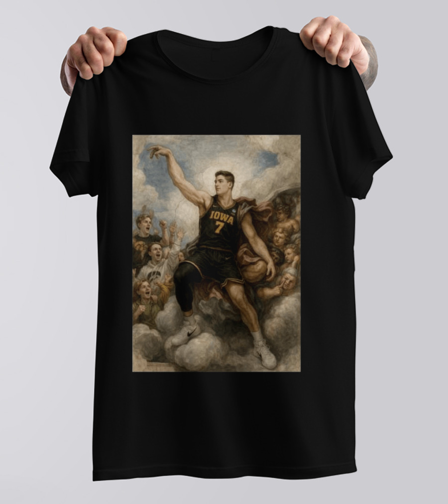 Iowa Hawkeyes Alvaro Folgueiras Number 7 Basketball Renaissance Style Fans T-Shirt