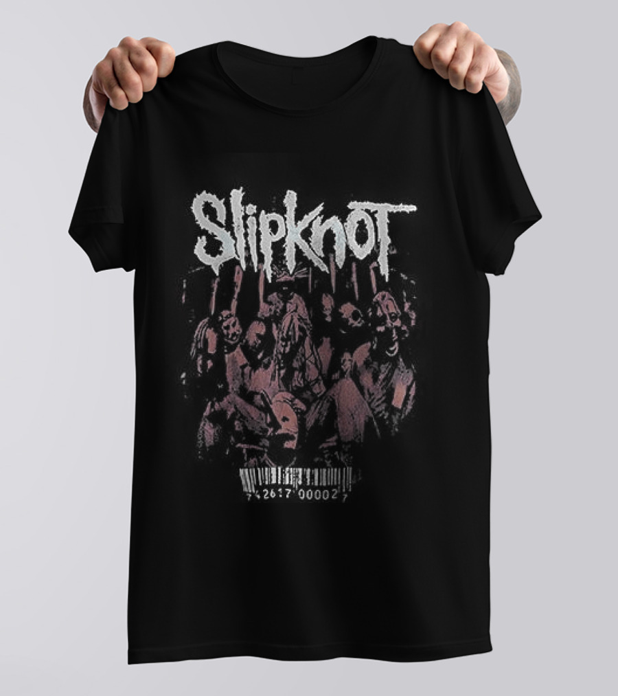 Slipknot Welcome To 1999 Band Members Silhouette Pink T-Shirt