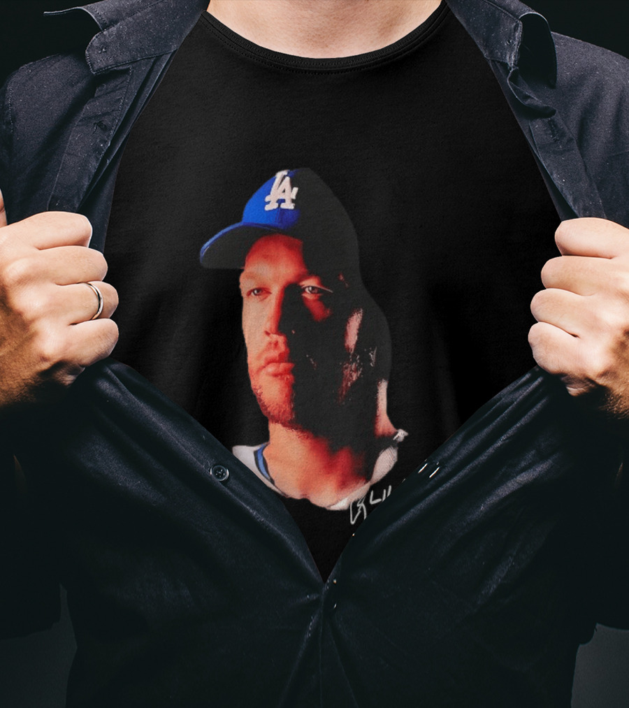 Clayton Kershaw LA Dodgers Baseball Cap Image T-Shirt