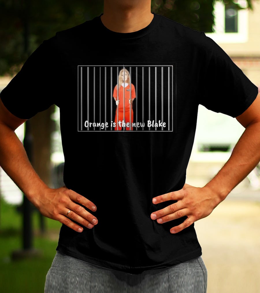 Orange Is The New Blake Locked Behind Bars Prison Humor T-Shirt
