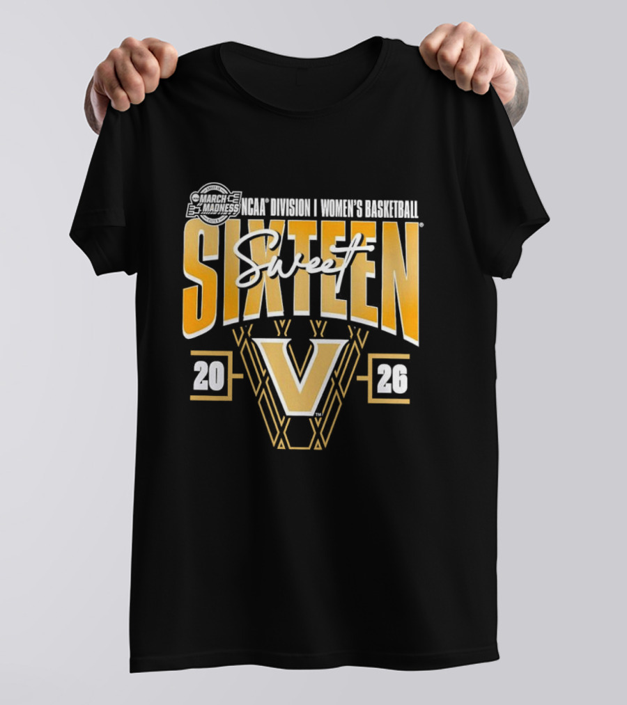 NCAA Sweet Sixteen Vanderbilt Commodores 2026 Women's Basketball Tournament T-Shirt
