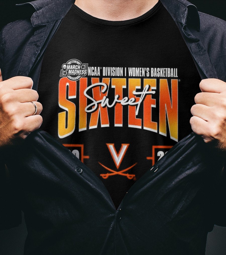 2026 NCAA Women's Basketball Sweet Sixteen Virginia Cavaliers Tournament T-Shirt