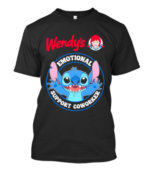 Wendy's Emotional Support Coworker Stitch Bluey T-Shirt