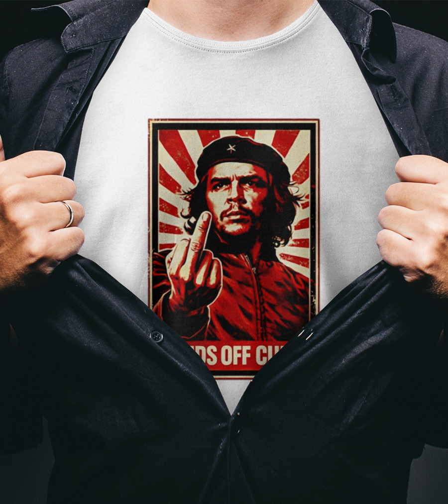Che Guevara Hands Off Cuba Middle Finger Iconic Image T-Shirt