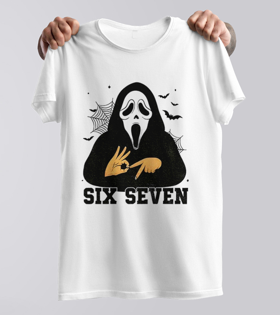 Ghostface Six Seven Halloween Bundle Bats And Webs T-Shirt
