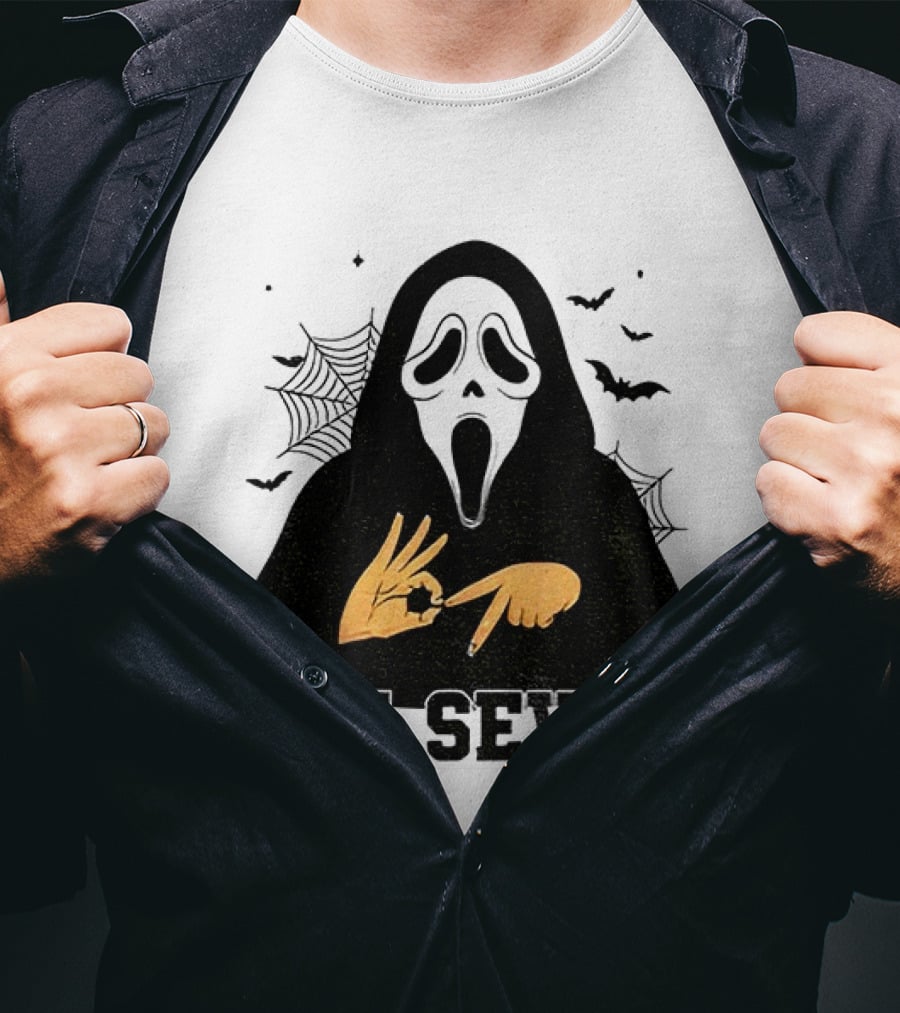 Ghostface Six Seven Halloween Bundle Bats And Webs T-Shirt