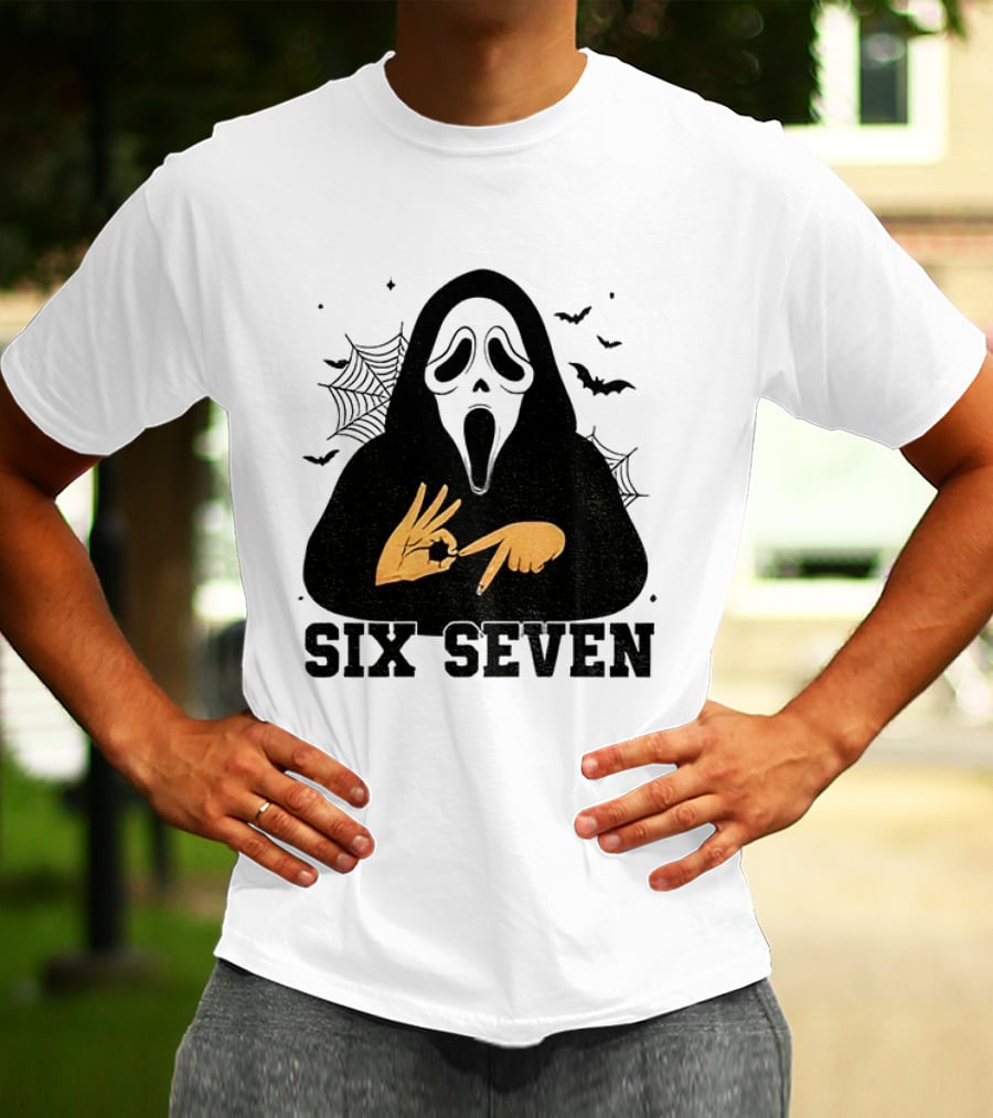 Ghostface Six Seven Halloween Bundle Bats And Webs T-Shirt