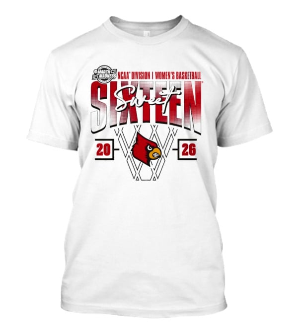 March Madness 2026 NCAA Sweet Sixteen Louisville Cardinals Women's Basketball Tournament T-Shirt