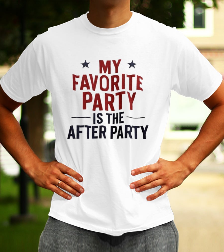 My Favorite Party Is The After Party Stars T-Shirt
