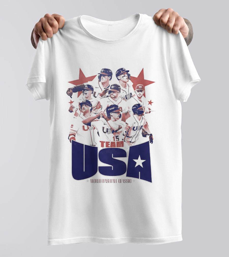 TEAM USA Baseball World Classic Players Lineup Stars T-Shirt