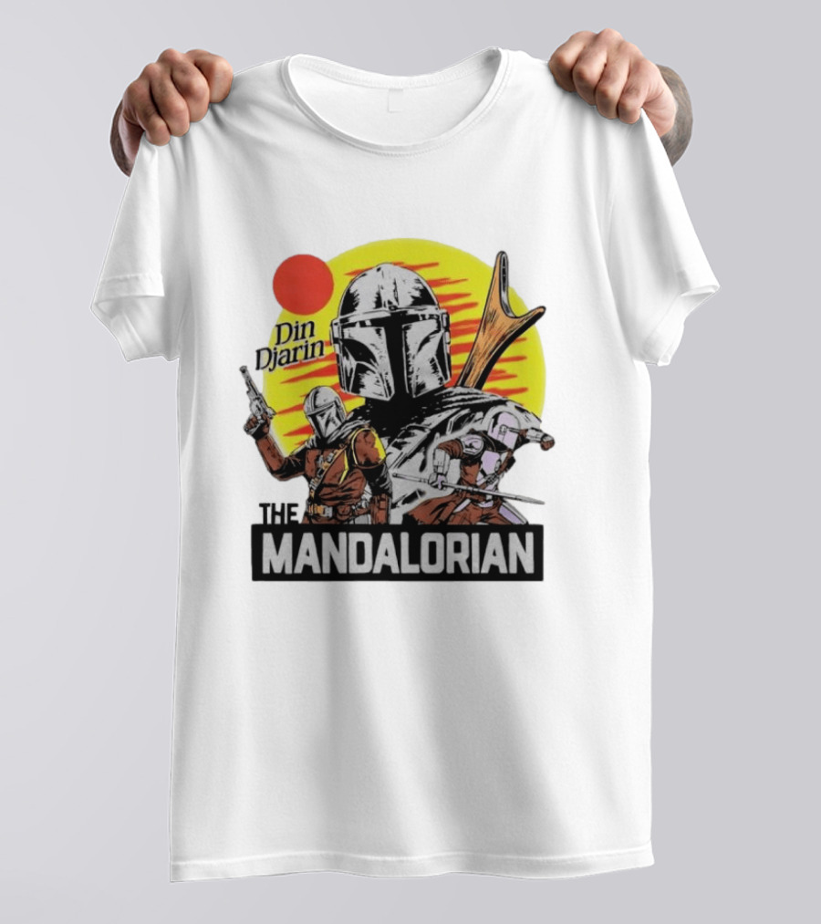 The Mandalorian Din Djarin Star Wars Retro Comic T-Shirt