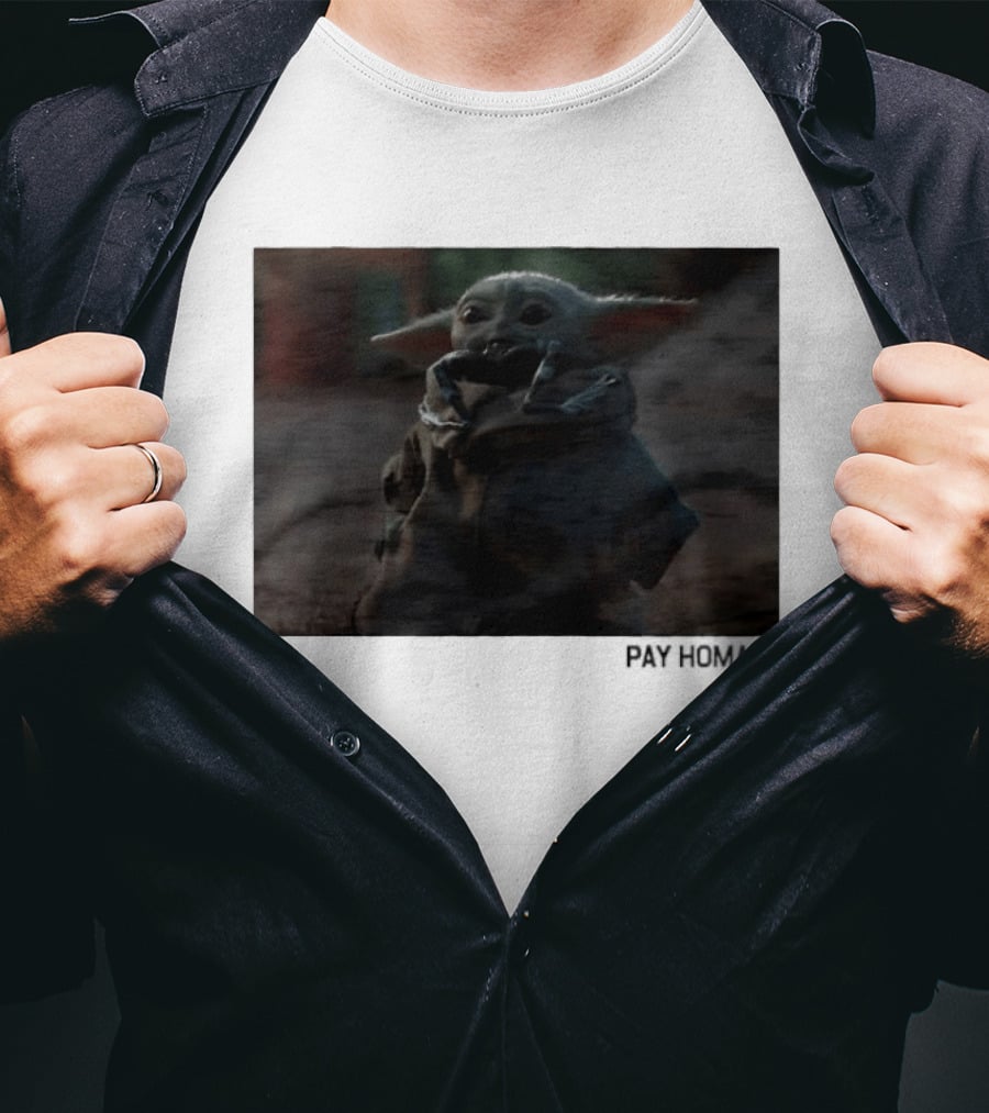Pay Homage Grogu The Mandalorian Star Wars Iconic Baby Yoda T-Shirt