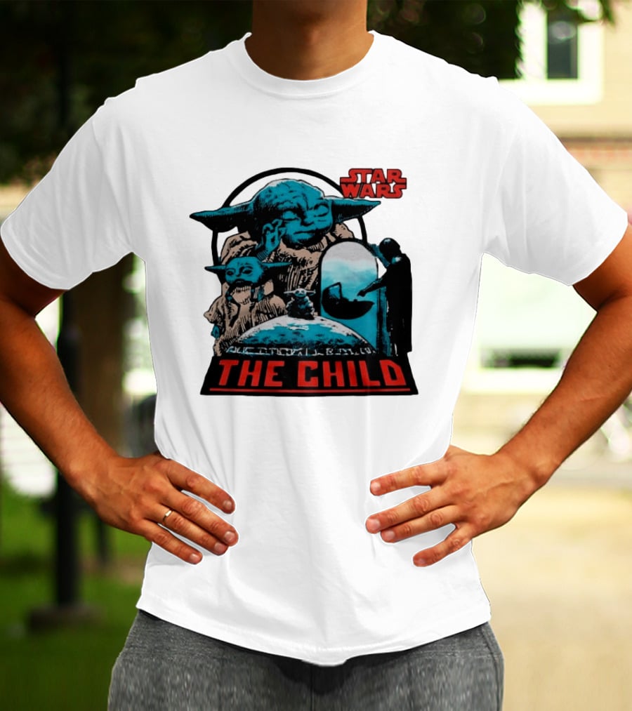 Star Wars The Mandalorian Grogu The Child Retro Comic T-Shirt