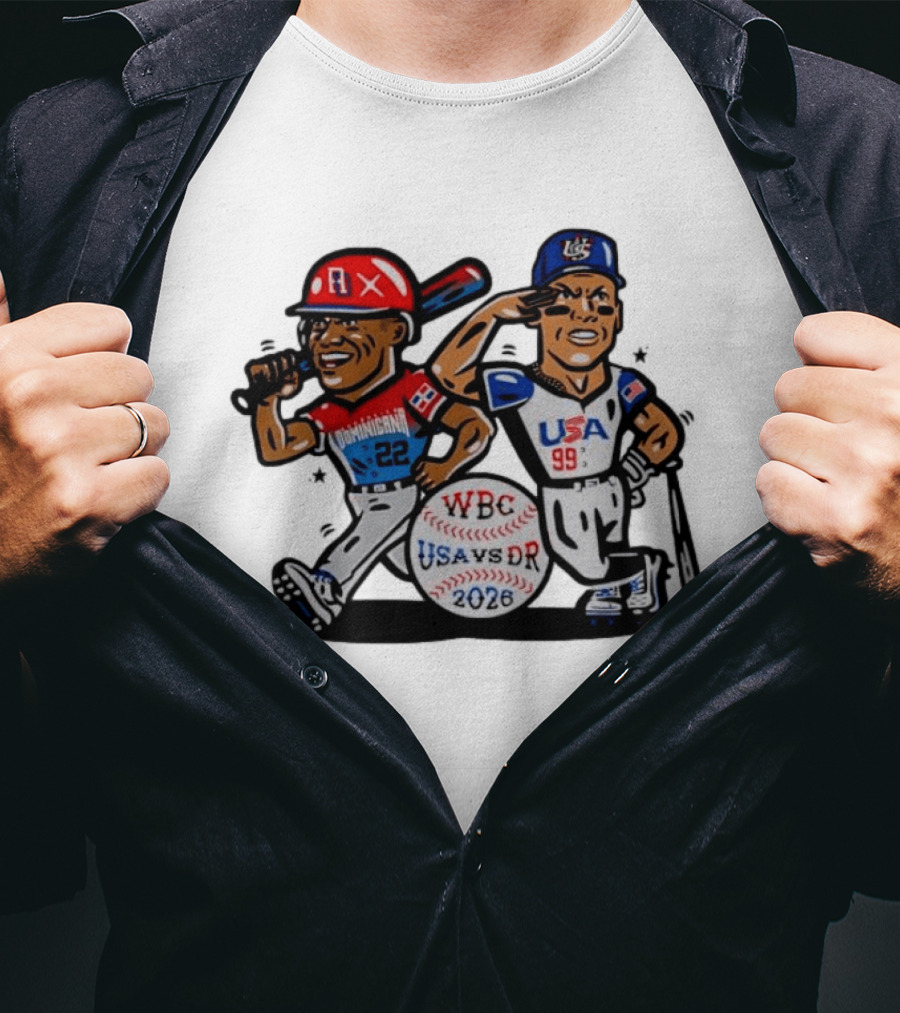 WBC Baseball 2026 USA Vs DR Dominicana 22 USA 99 T-Shirt