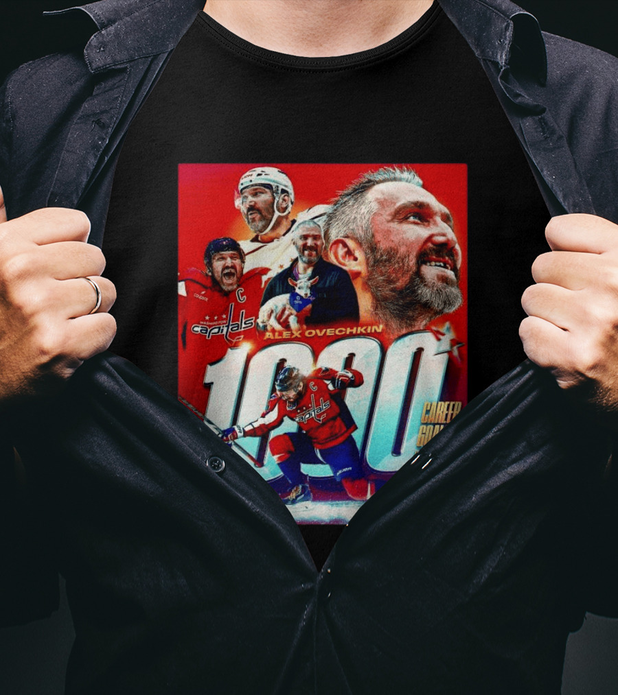 Alex Ovechkin Capitals 1000 Career Goals Iconic NHL T-Shirt