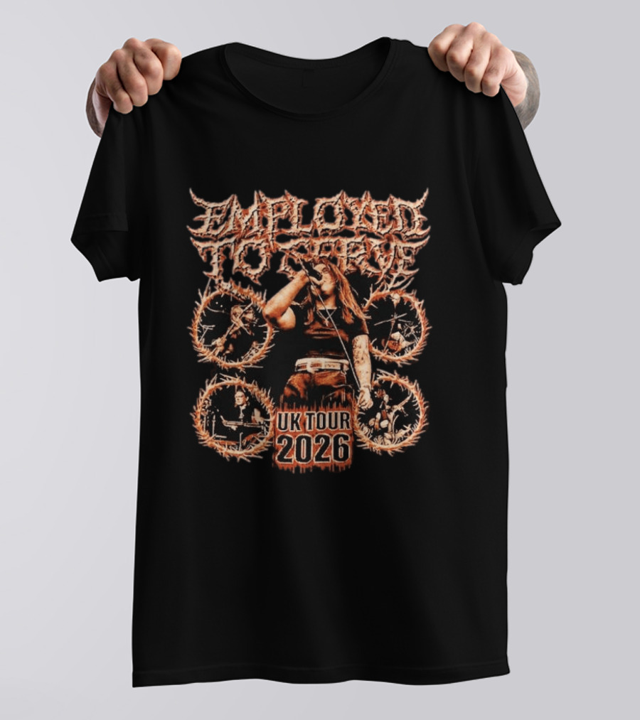 Employed To Serve UK Tour 2026 Heavy Metal Band Concert Dates T-Shirt