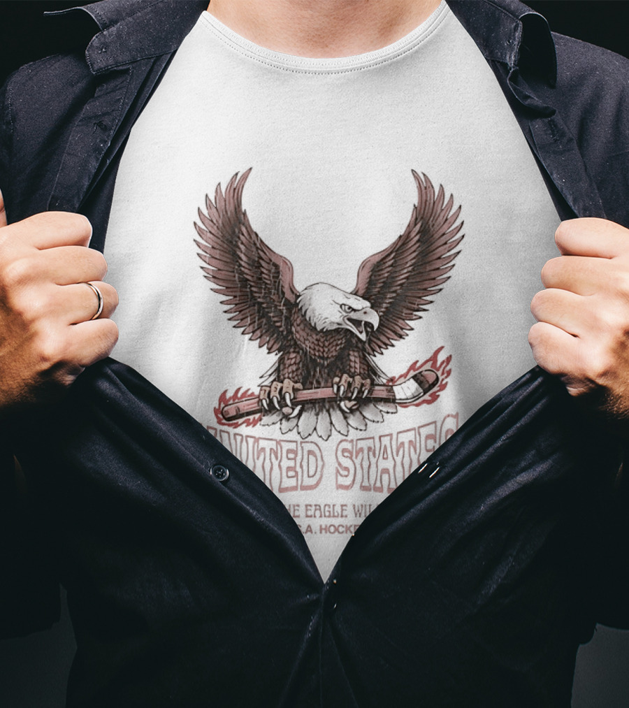 United States Free Bird Hockey And The Eagle Will Fly T-Shirt
