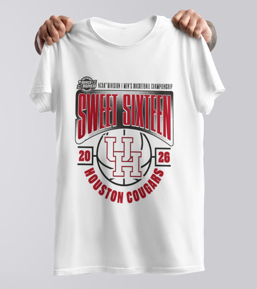 Houston Cougars 2026 NCAA Men's Basketball Championship Sweet Sixteen T-Shirt