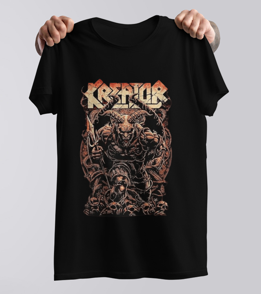 Kreator Krushers Of The World European Tour 2026 Skulls Demon T-Shirt