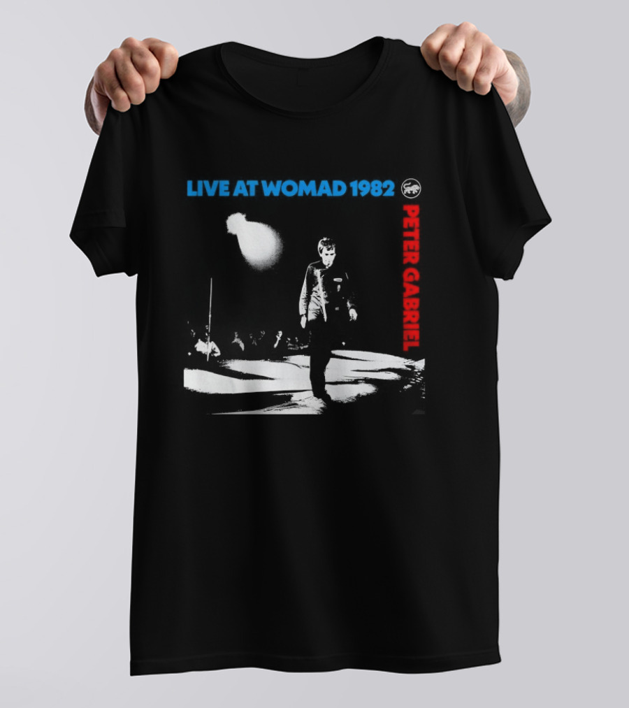 Live At Womad 1982 Peter Gabriel Vintage Concert Festival Archival T-Shirt