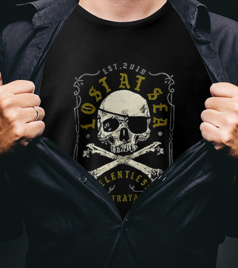 Lost At Sea Skilled Sailor Skull Crossbones Est 2019 T-Shirt