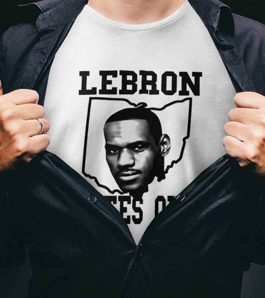 Lebron Hates Ohio Outline With Face T-Shirt
