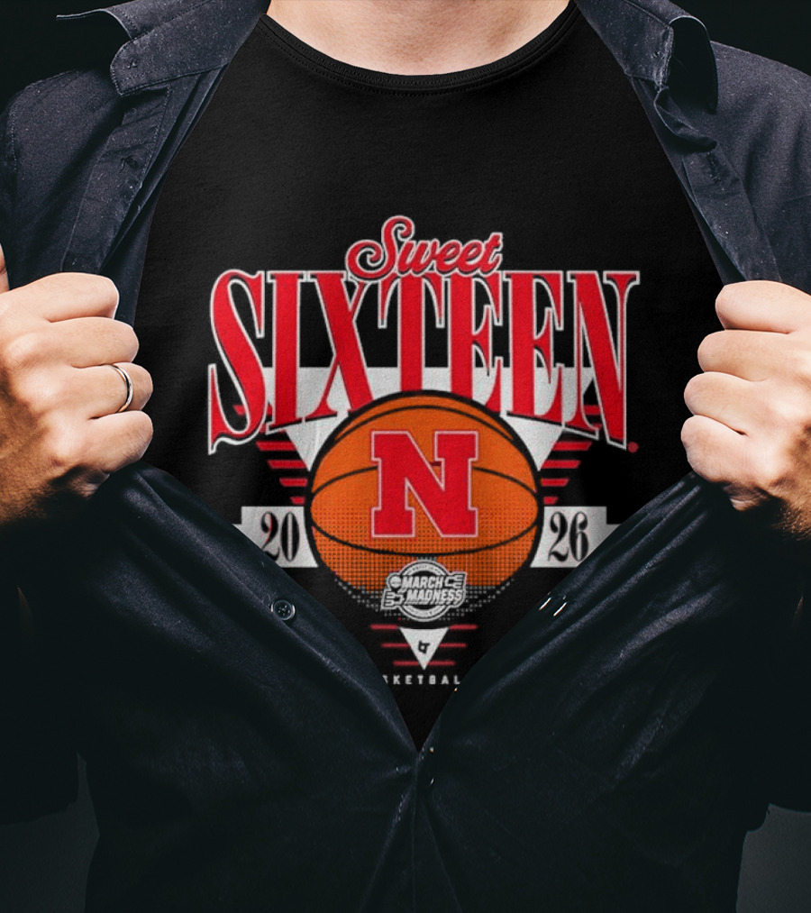 Nebraska Cornhuskers 2026 Sweet Sixteen Basketball NCAA Championship T-Shirt