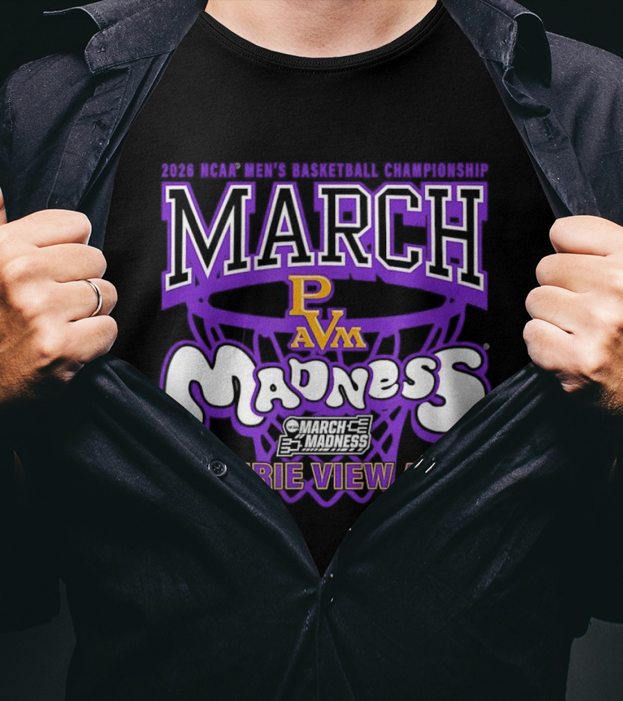 Prairie View A&M Panthers 2026 March Basketball Madness PVM T-Shirt