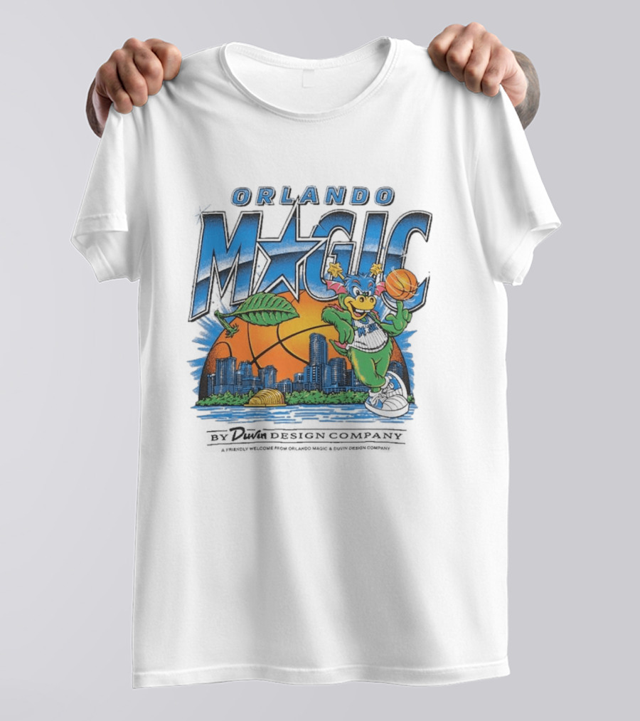 Orlando Magic Duvin City Beautiful 2026 Mascot Basketball Skyline T-Shirt