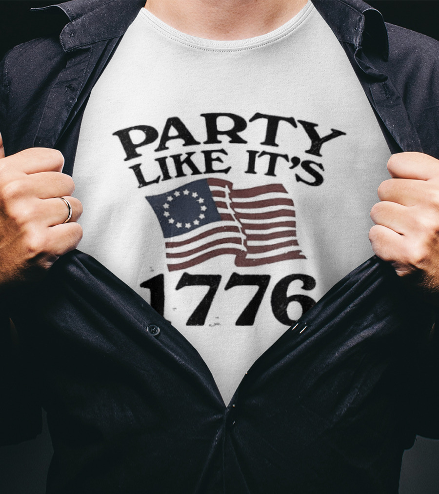 Party Like It's 1776 Betsy Ross American Flag Celebration T-Shirt