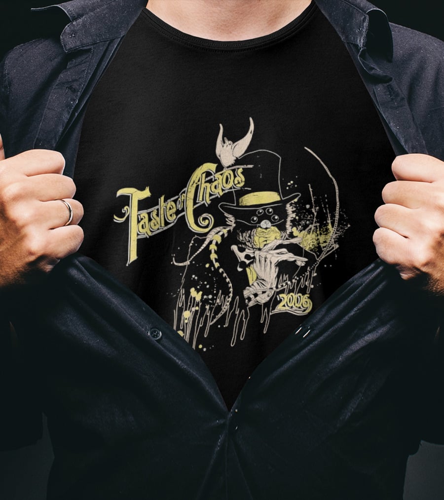 Taste Of Chaos Tour 2006 Vintage Style Character With Top Hat And Cane T-Shirt