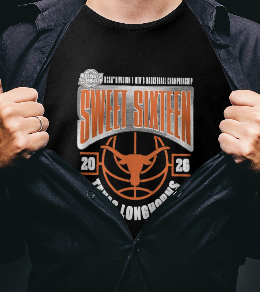 Texas Longhorns 2026 NCAA Men's Basketball Championship Sweet Sixteen T-Shirt