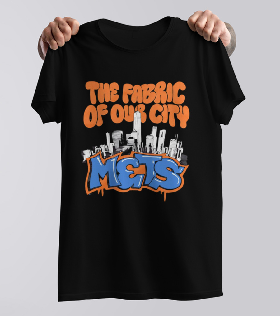 The Fabric Of Our City Mets New York Skyline Graffiti T-Shirt