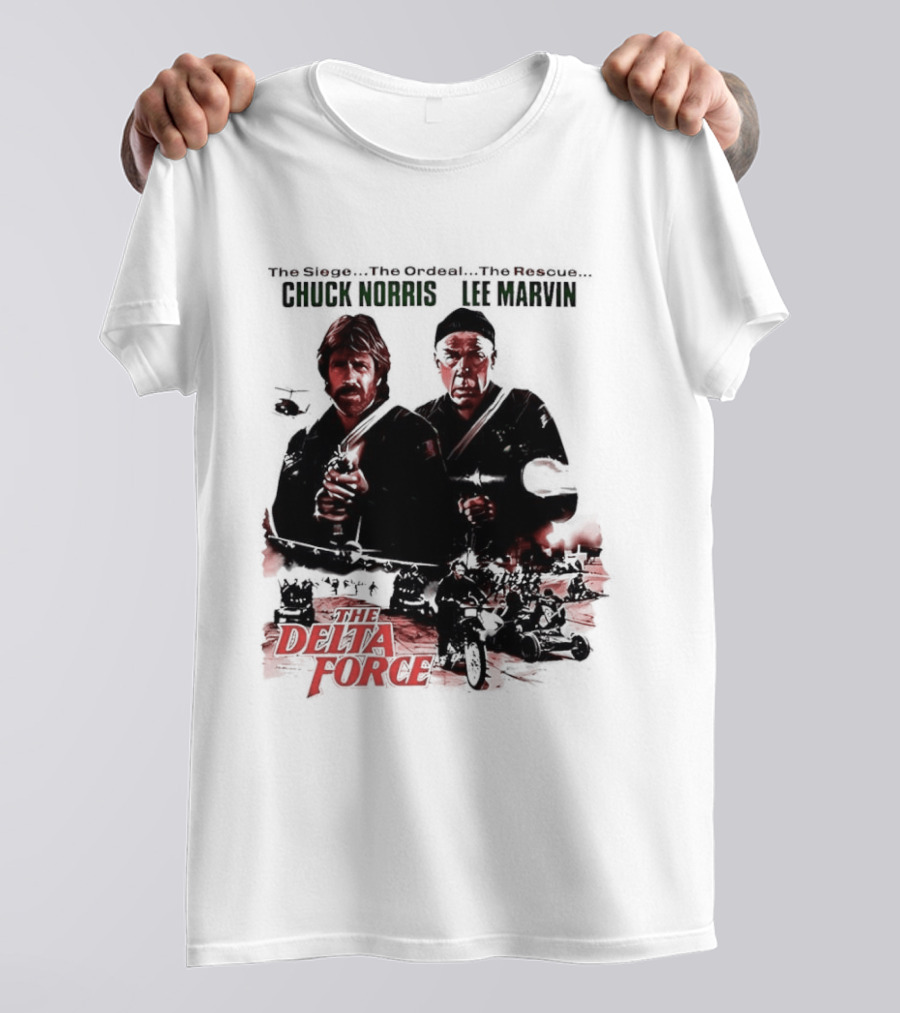 The Delta Force 1986 Chuck Norris Lee Marvin Movie T-Shirt