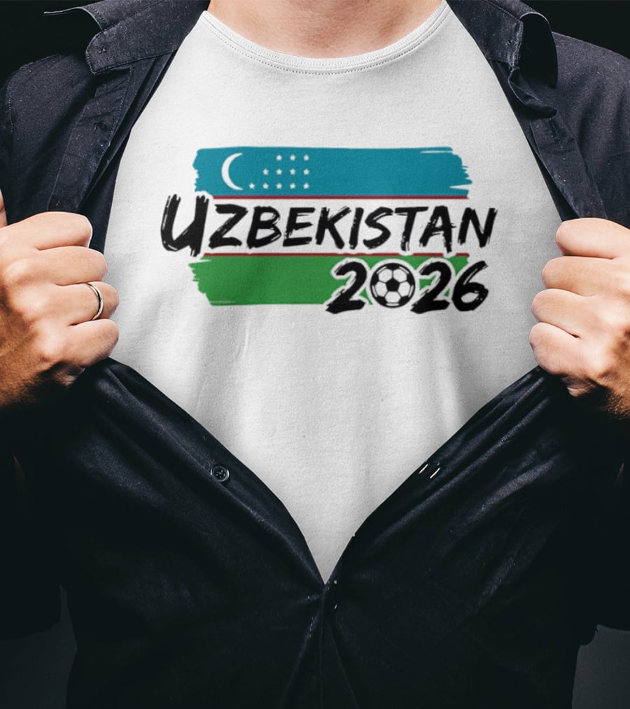 Uzbekistan 2026 National Team World Cup Soccer Flag T-Shirt