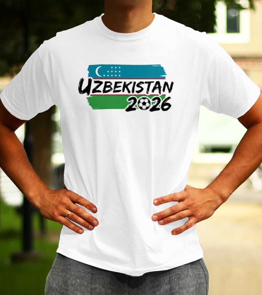 Uzbekistan 2026 National Team World Cup Soccer Flag T-Shirt